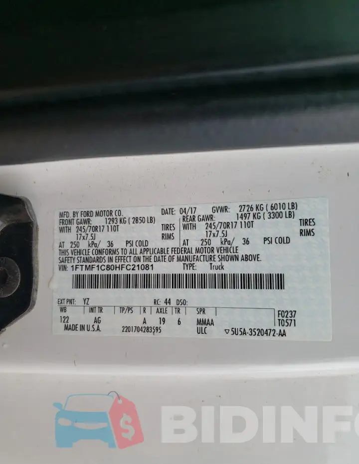 1FTMF1C80HFC21081 Photo# 12