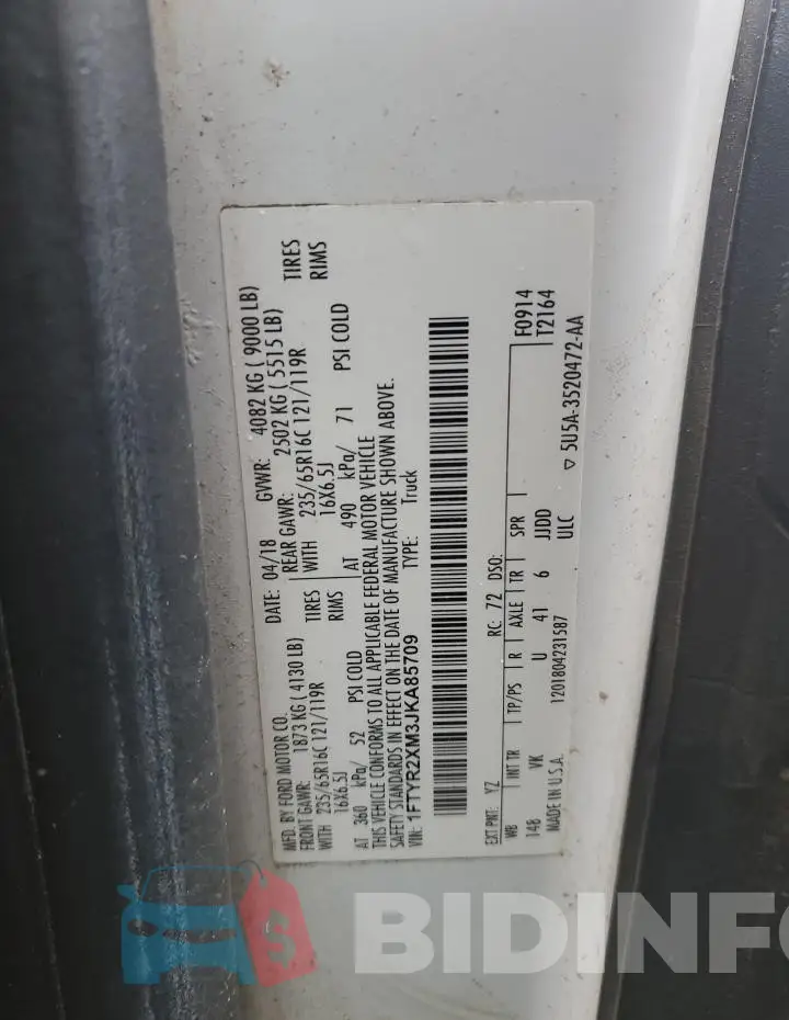 1FTYR2XM3JKA85709 Photo# 13