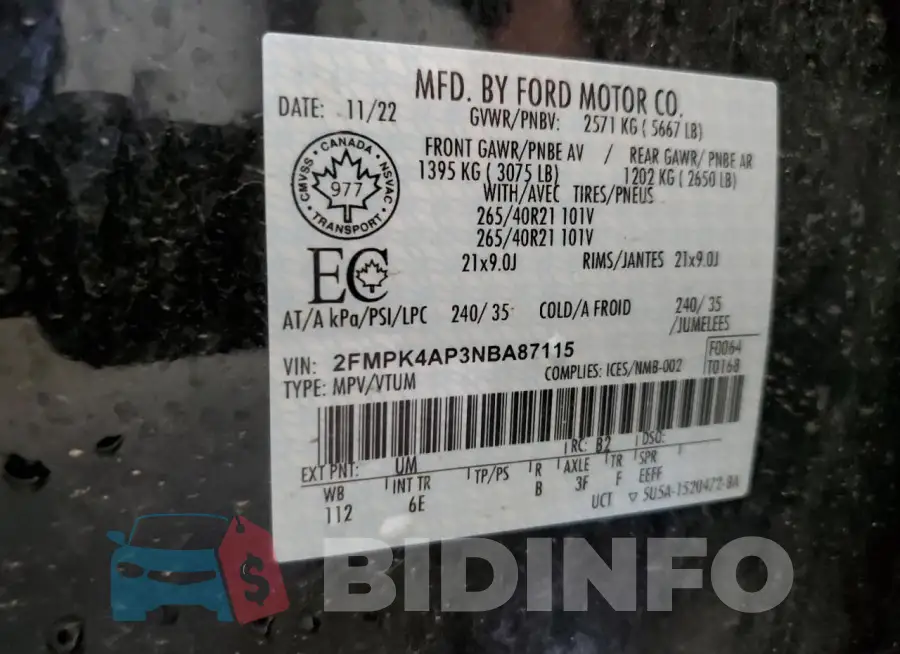 2FMPK4AP3NBA87115 Photo# 14