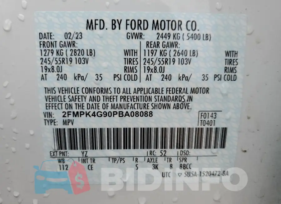 2FMPK4G90PBA08088 Photo# 13
