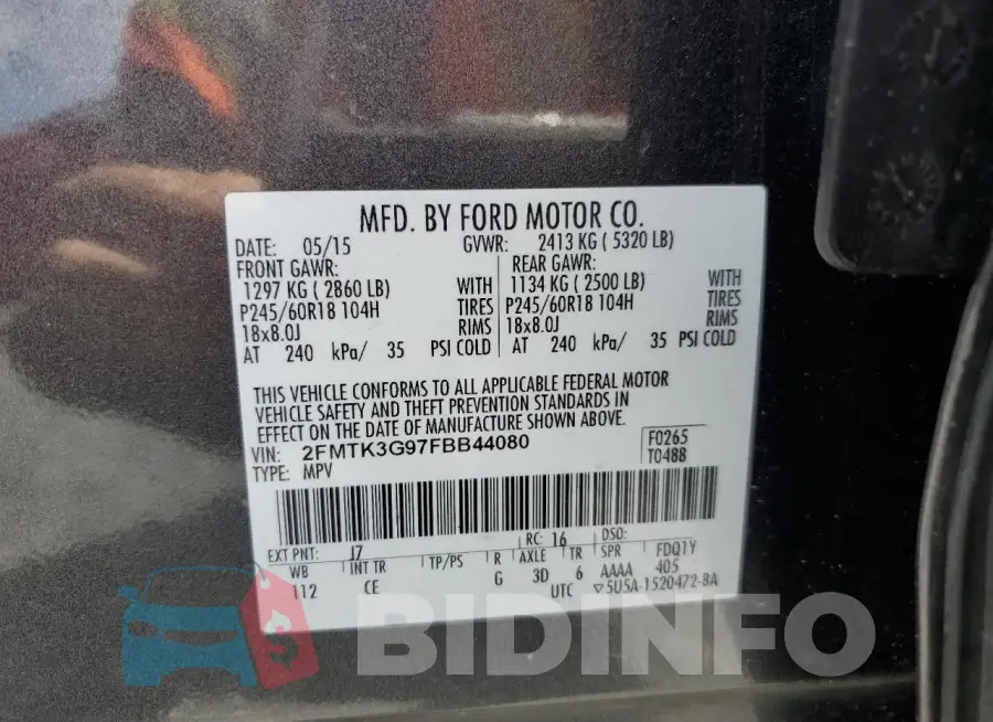 2FMTK3G97FBB44080 Photo# 13