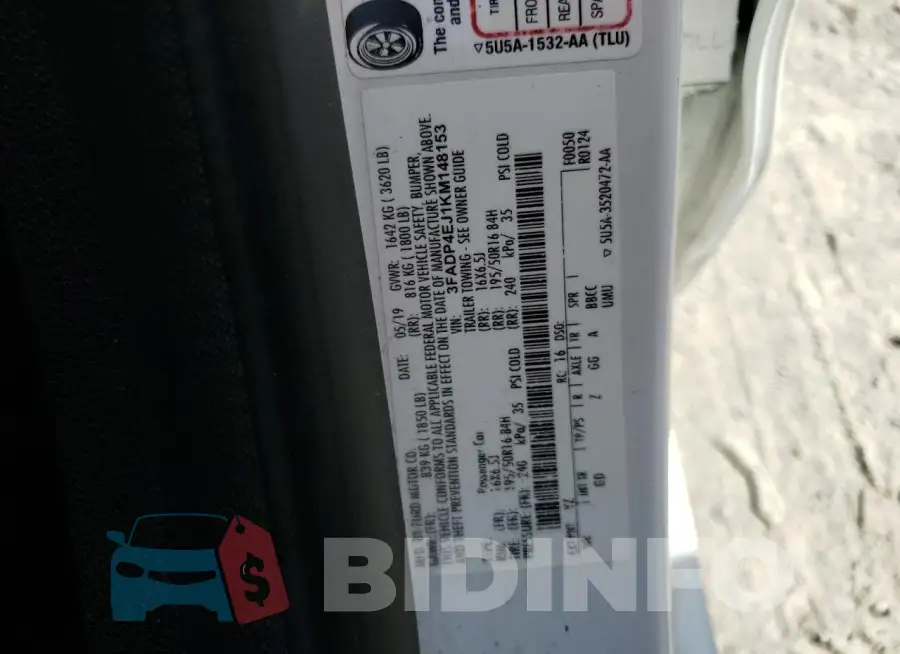 3FADP4EJ1KM148153 Photo# 13