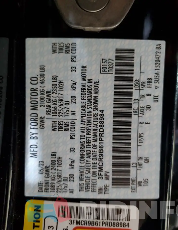3FMCR9B61PRD88984 Photo# 13
