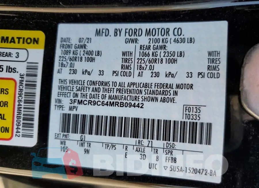 3FMCR9C64MRB09442 Photo# 12