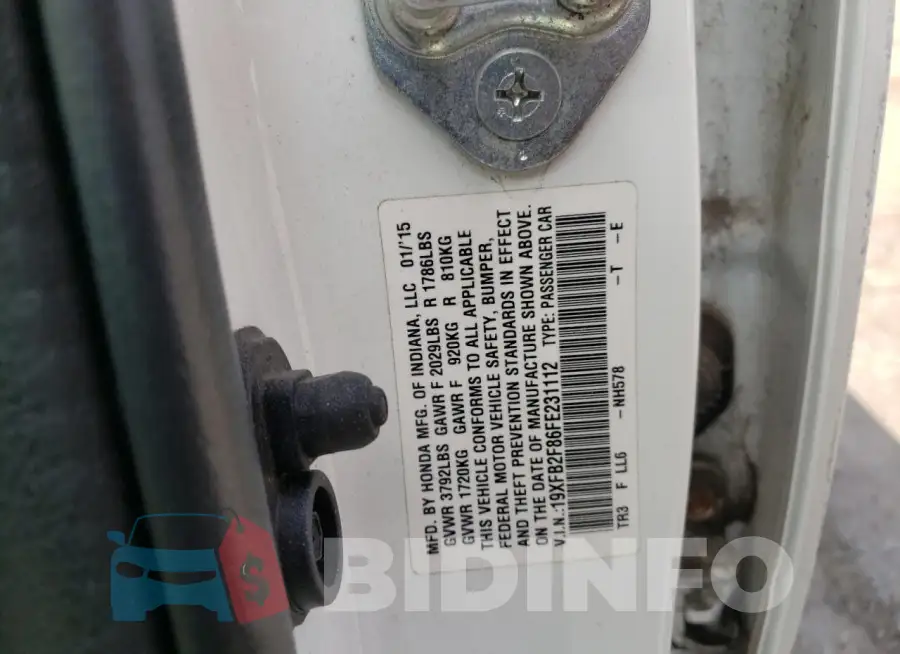19XFB2F86FE231112 Photo# 12