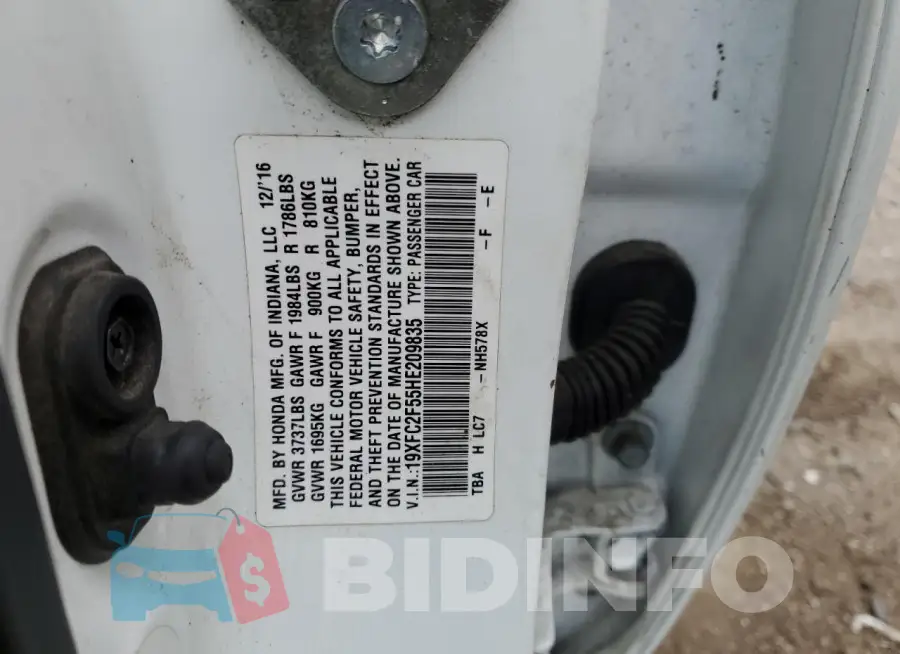 19XFC2F55HE209835 Photo# 12