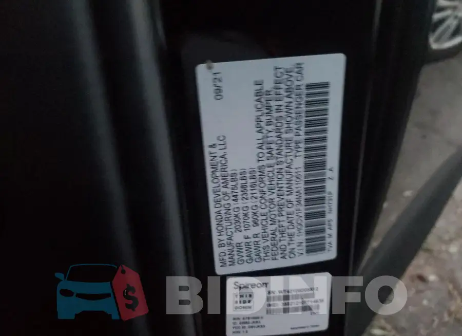 1HGCV1F34MA110511 Photo# 12