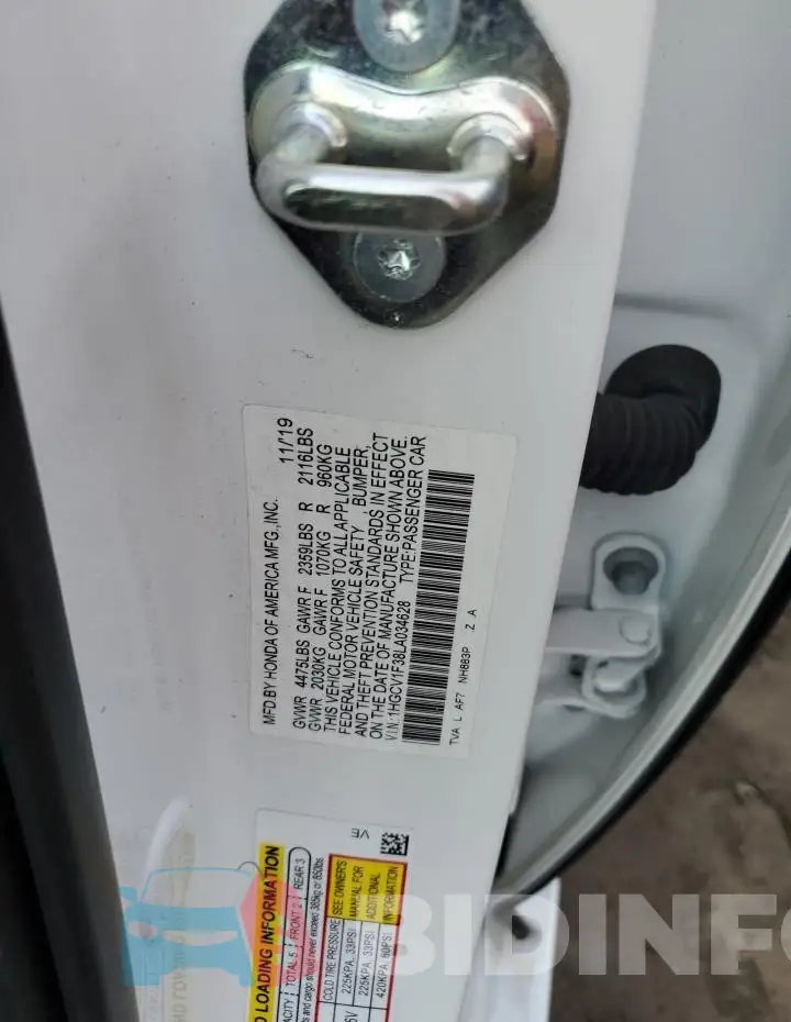 1HGCV1F38LA034628 Photo# 12