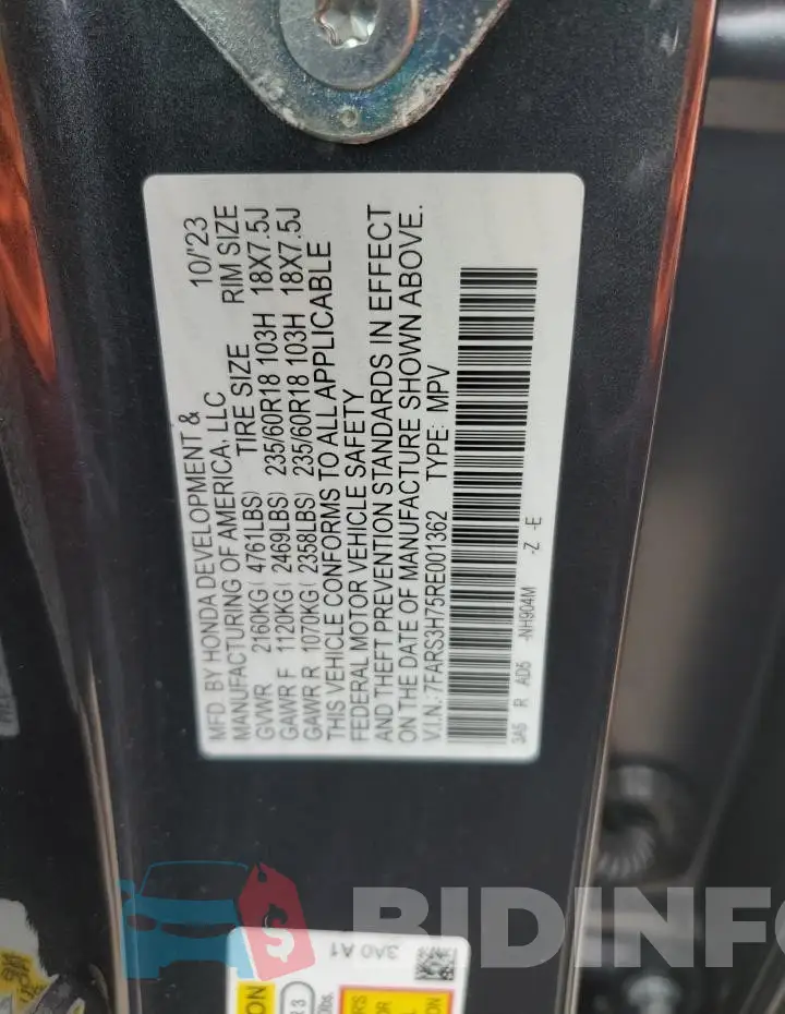 7FARS3H75RE001362 Photo# 14