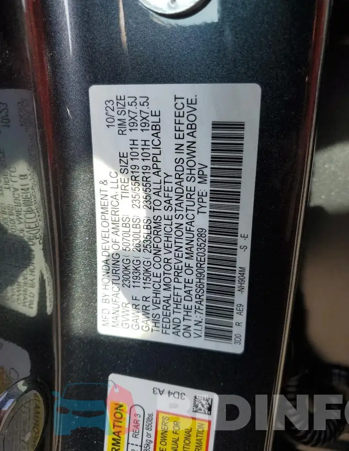 7FARS6H90RE035289 Photo# 13