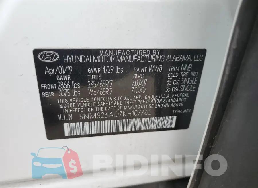 5NMS23AD7KH107765 Photo# 13