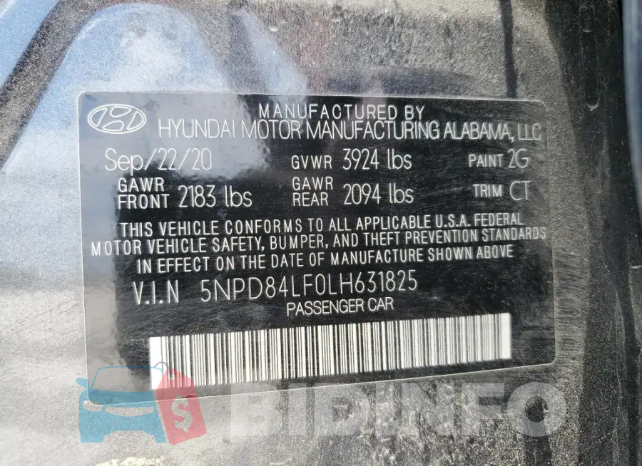 5NPD84LF0LH631825 Photo# 12