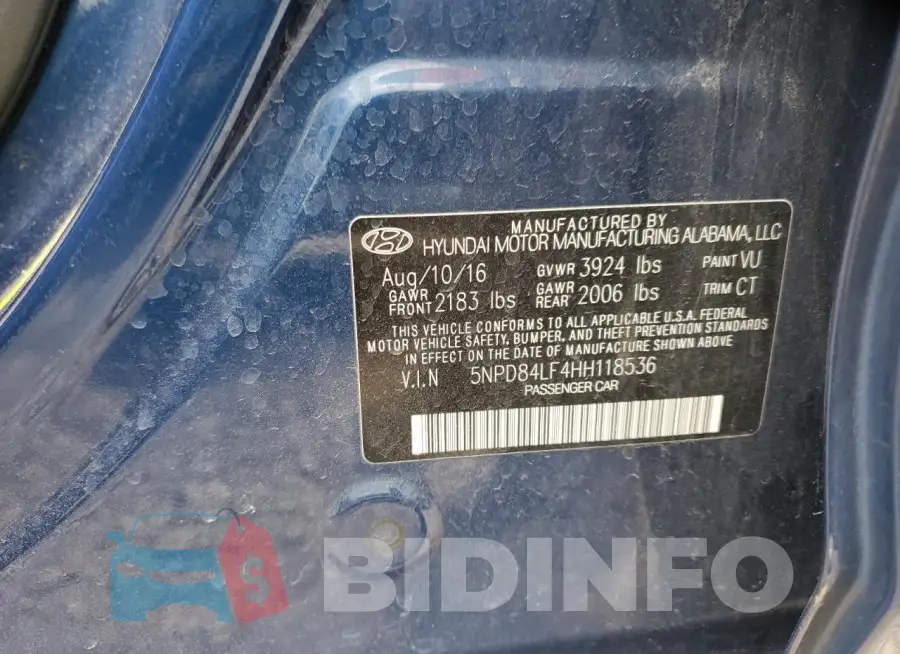5NPD84LF4HH118536 Photo# 12