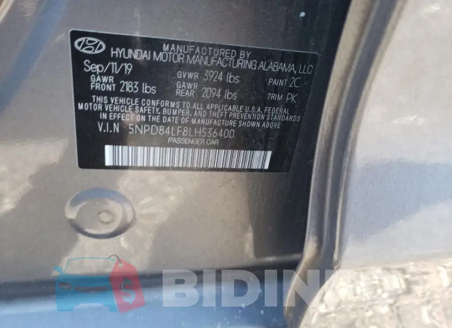 5NPD84LF8LH536400 Photo# 12