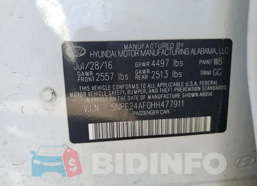 5NPE24AF0HH477911 Photo# 12