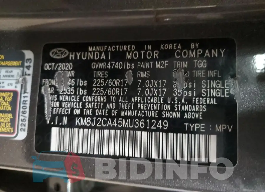 KM8J2CA45MU361249 Photo# 12