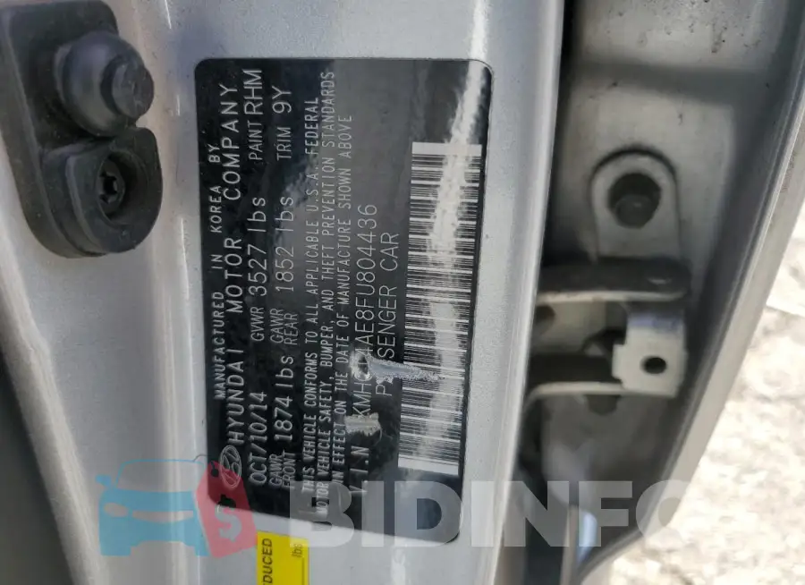 KMHCT4AE8FU804436 Photo# 12