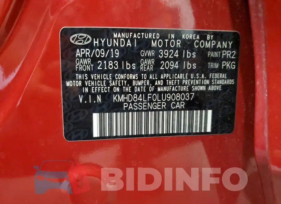 KMHD84LF0LU908037 Photo# 12