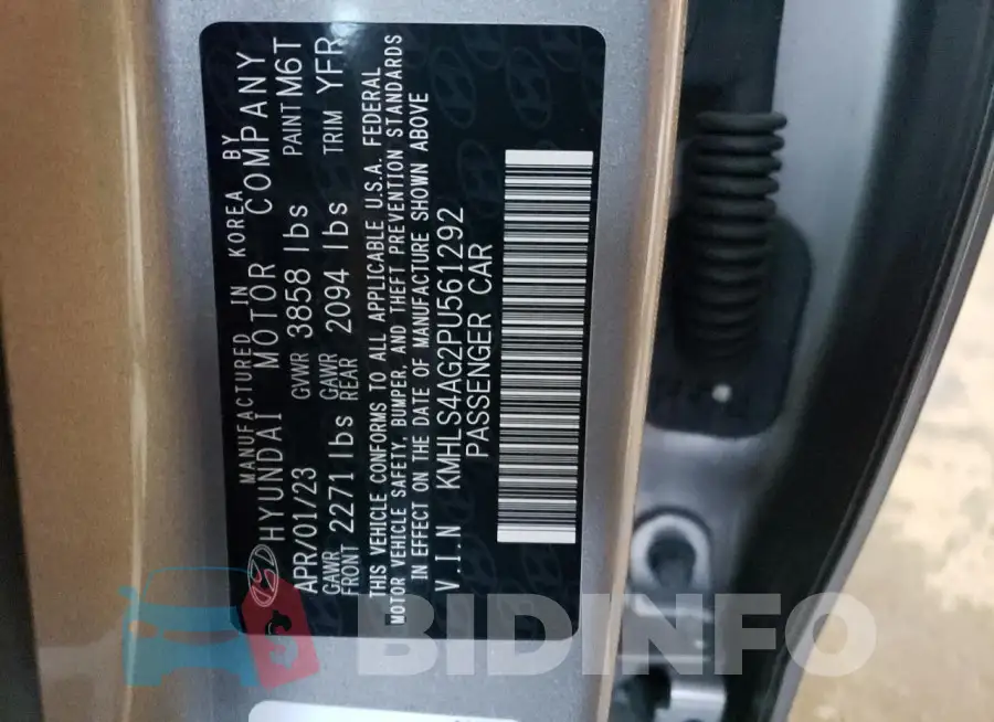KMHLS4AG2PU561292 Photo# 12