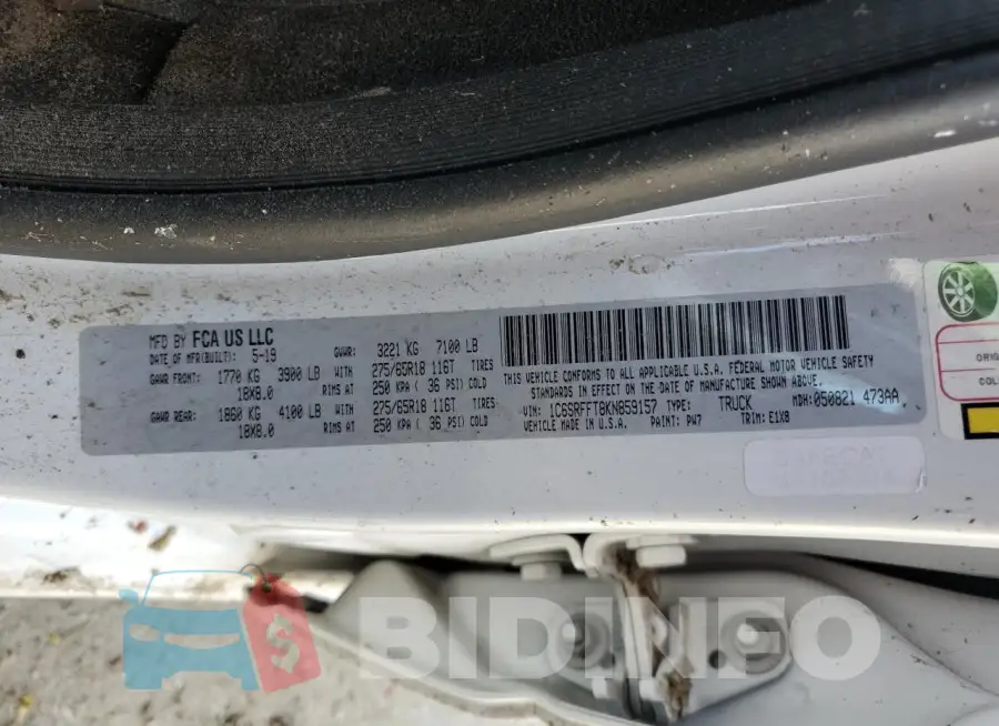 1C6SRFFT8KN859157 Photo# 13