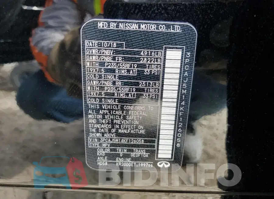 3PCAJ5M14KF126058 Photo# 12