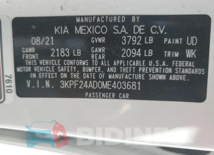 3KPF24AD0ME403681 Photo# 12