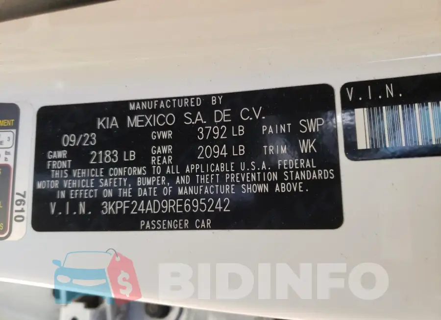 3KPF24AD9RE695242 Photo# 12