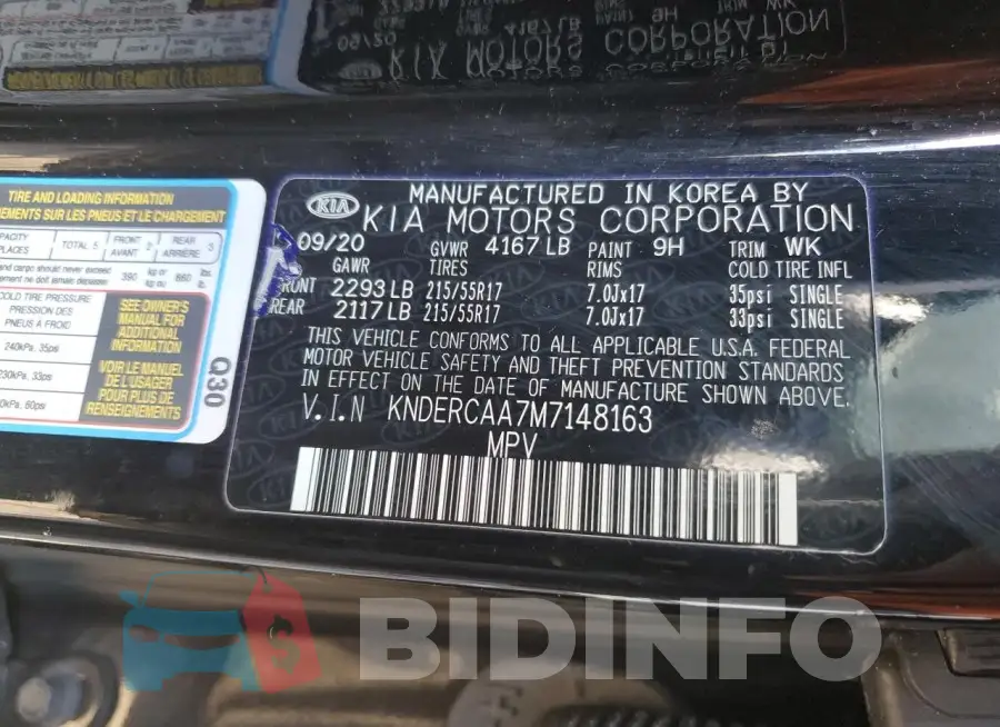 KNDERCAA7M7148163 Photo# 12