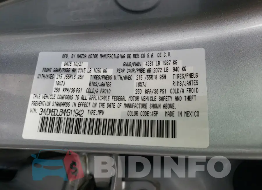 3MVDMBDL6MM311942 Photo# 13
