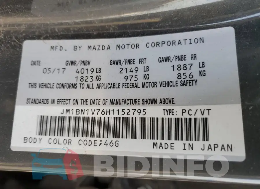 JM1BN1V76H1152795 Photo# 13