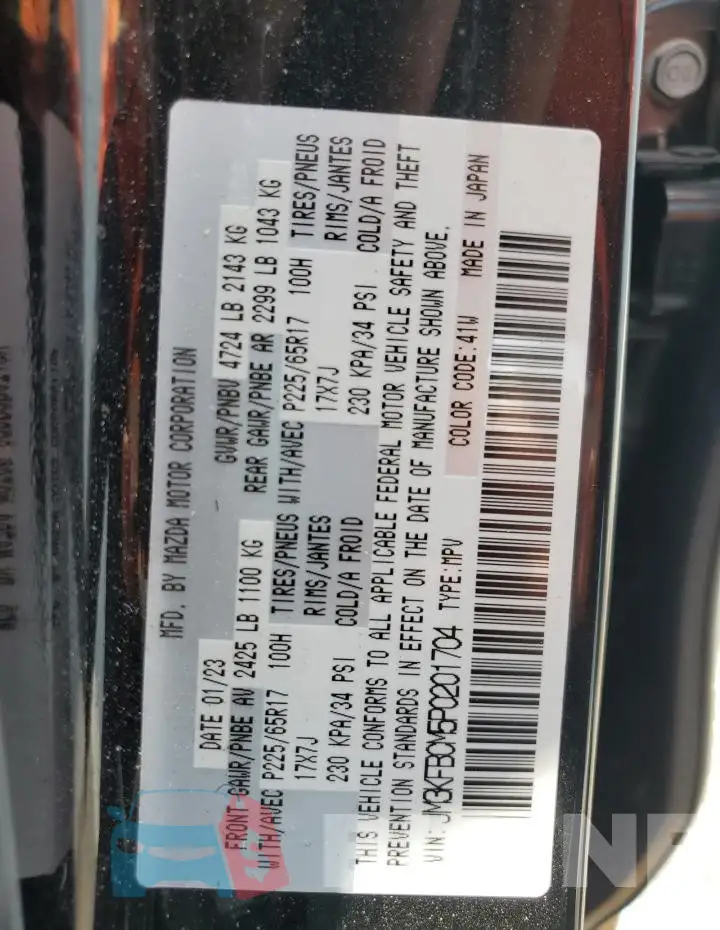 JM3KFBCM5P0201704 Photo# 12