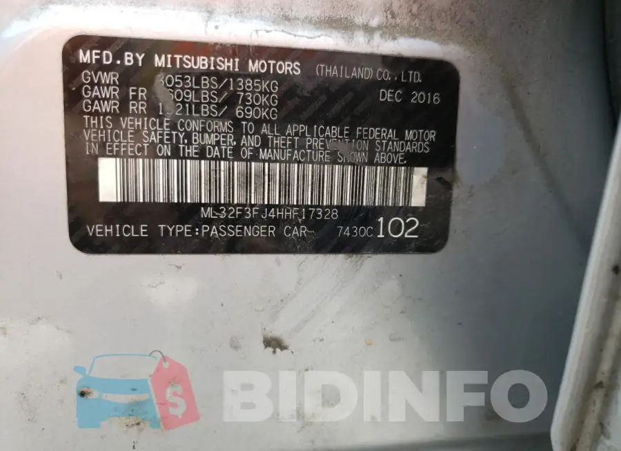 ML32F3FJ4HHF17328 Photo# 12