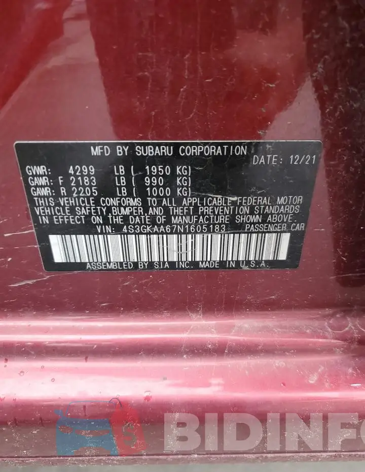 4S3GKAA67N1605183 Photo# 12