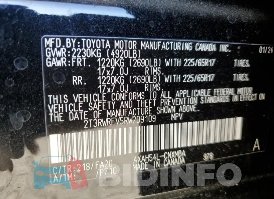 2T3RWRFV5RW209109 Photo# 13