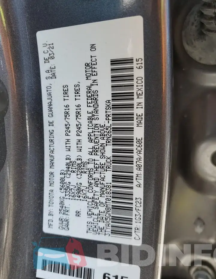3TYAX5GN8MT018381 Photo# 12
