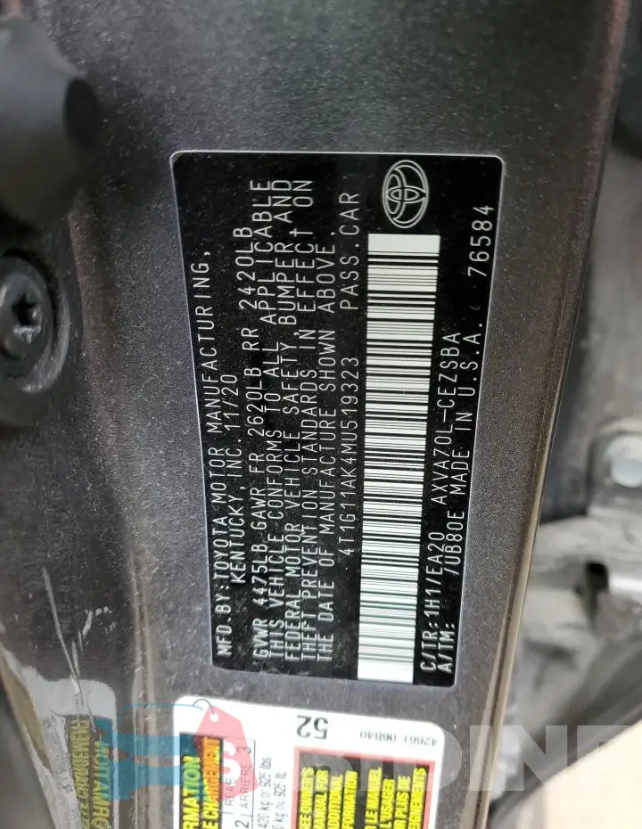 4T1G11AK4MU519323 Photo# 12