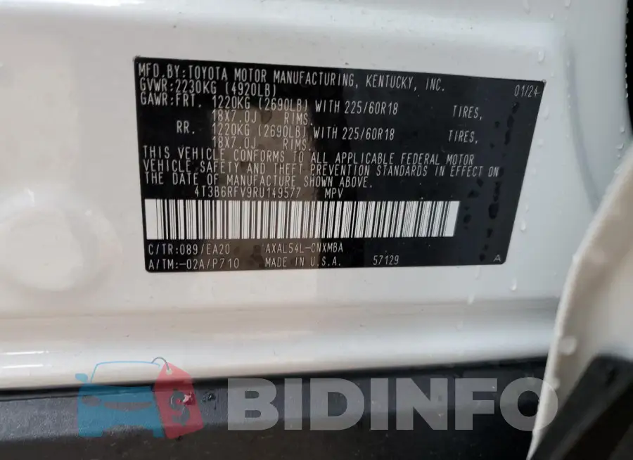 4T3B6RFV9RU149577 Photo# 13