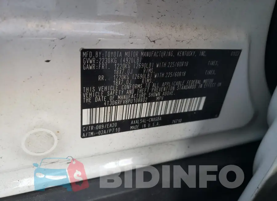 4T3D6RFV8PU108802 Photo# 12
