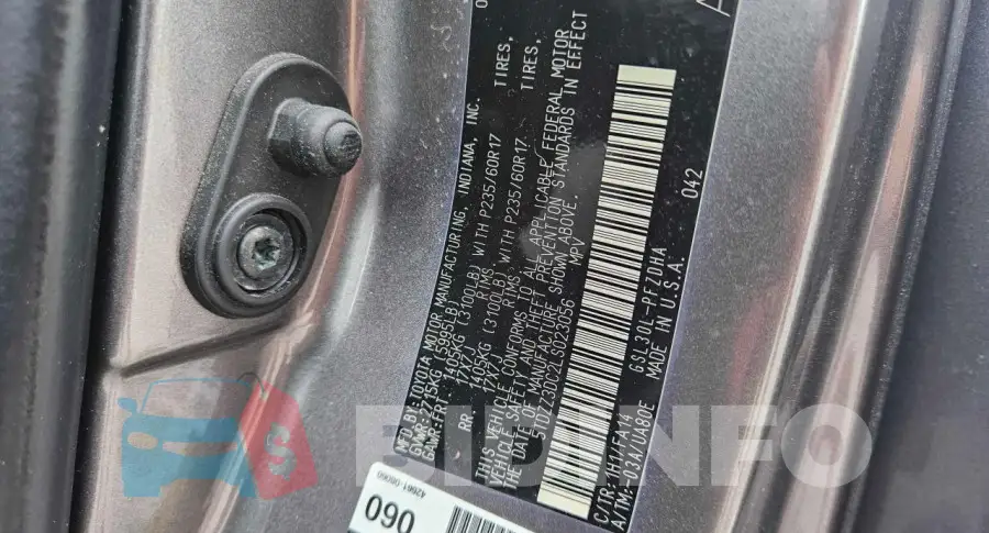 5TDZZ3DC2LS023056 Photo# 10