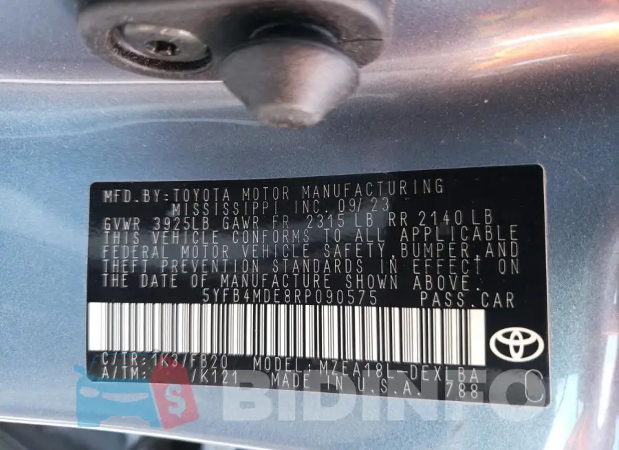 5YFB4MDE8RP090575 Photo# 12
