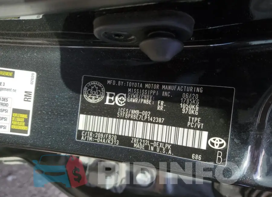5YFBPRBE7LP142387 Photo# 13
