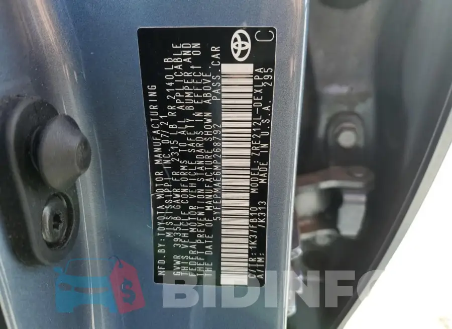 5YFEPMAE6MP268792 Photo# 13