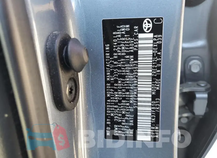 5YFEPMAE9NP295678 Photo# 12