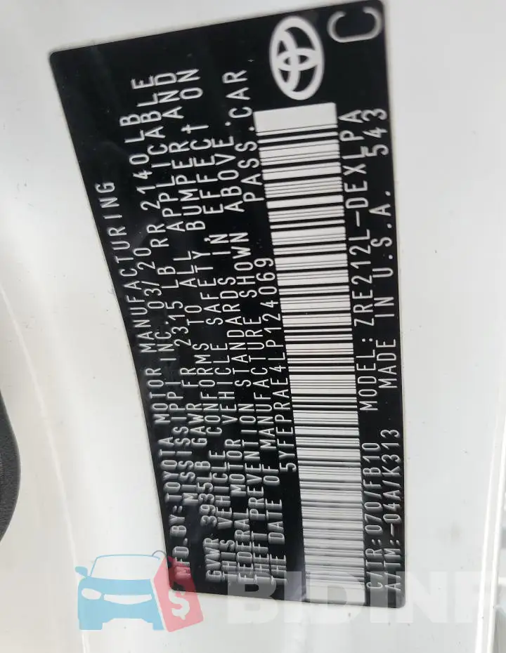 5YFEPRAE4LP124069 Photo# 12