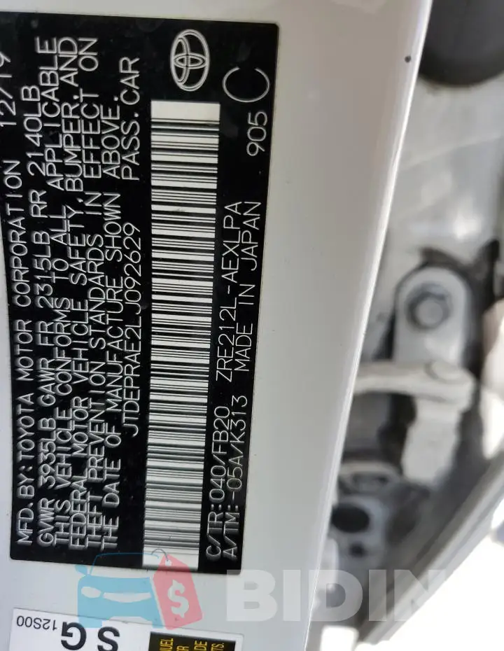 JTDEPRAE2LJ092629 Photo# 12