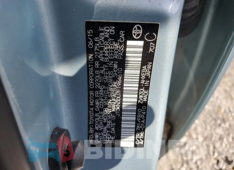 JTDKN3DU7F1964610 Photo# 12