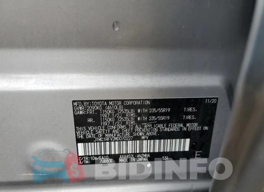 JTMC1RFV2MD070227 Photo# 12