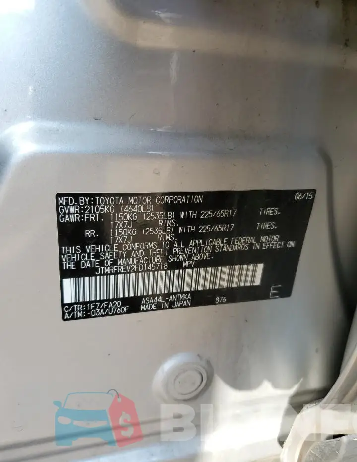 JTMRFREV2FD145718 Photo# 14