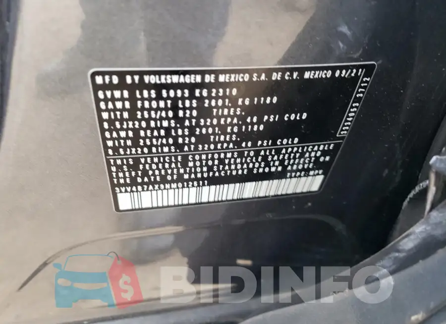 3VV4B7AX9NM012511 Photo# 13