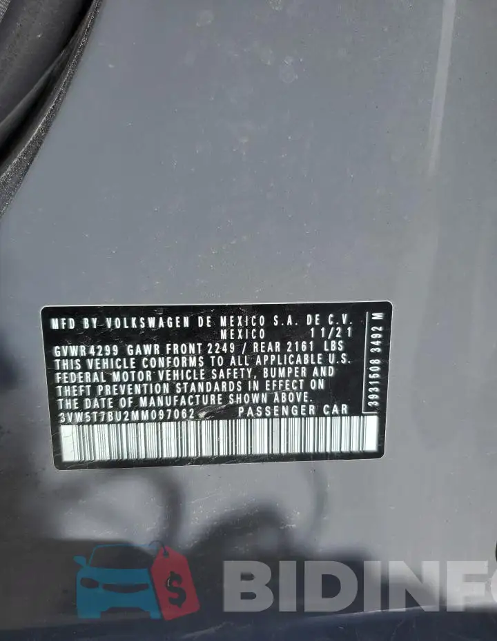 3VW5T7BU2MM097062 Photo# 12